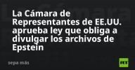 La Cámara de Representantes de EE.UU. aprueba ley que obliga a divulgar los archivos de Epstein