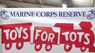 Toys for Tots collecting toys for Hand It to a Hero event
