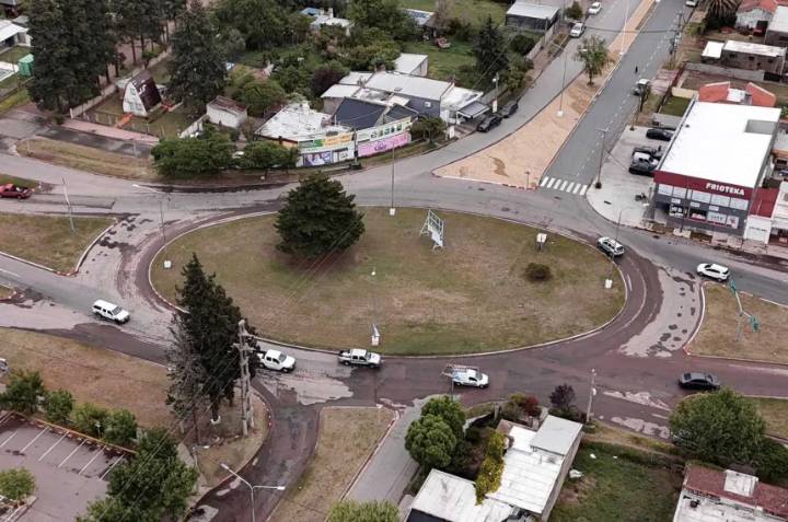 Cortes de tránsito por obras en la rotonda Av. Perón y Felice en Santa Rosa