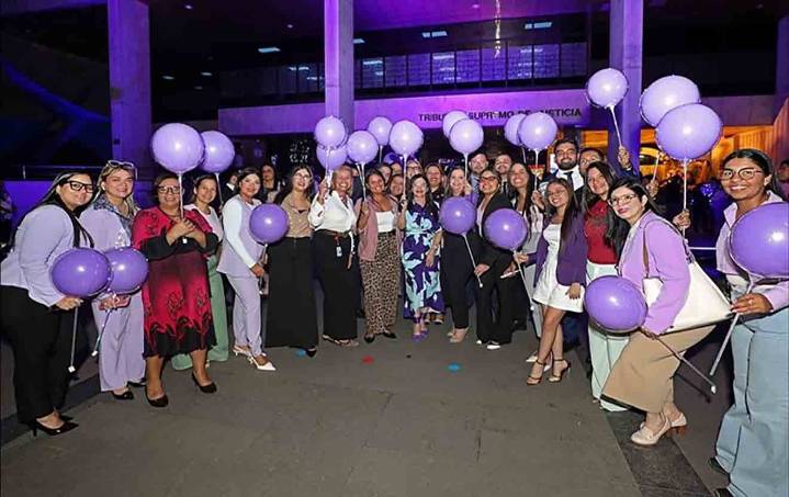 TSJ ilumina su sede con luz violeta en apoyo a la lucha contra la violencia hacia la mujer