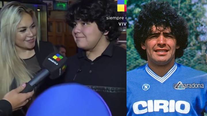 ¡Impactante! El tremendo parecido de Dieguito Fernando a Diego Maradona que sorprendió en televisión