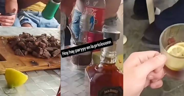 Asado con whisky y bebidas en Santiago 1: Gendarmería abre investigación tras video que muestra “fiesta” de internos dentro de la cárcel