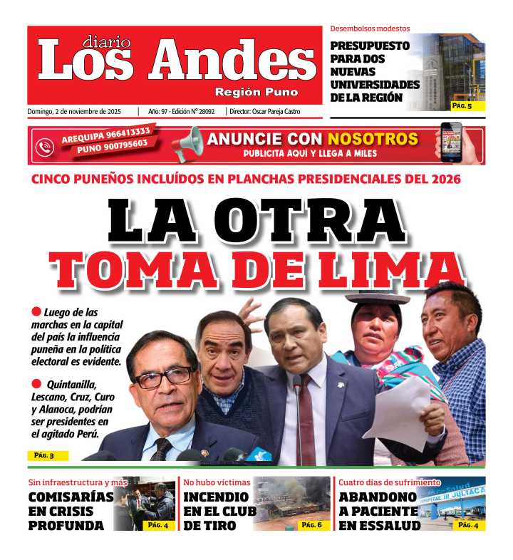 PUNO: Diario Los Andes 02/11/2025