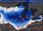 Map shows where significant snow will disrupt post