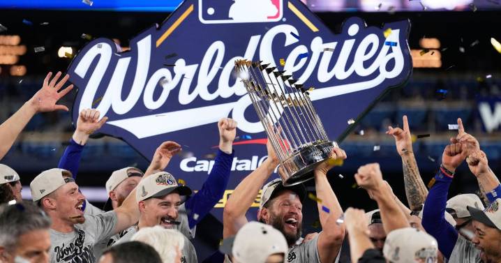 The Los Angeles Dodgers become first World Series repeat champions in 25 years, in photos