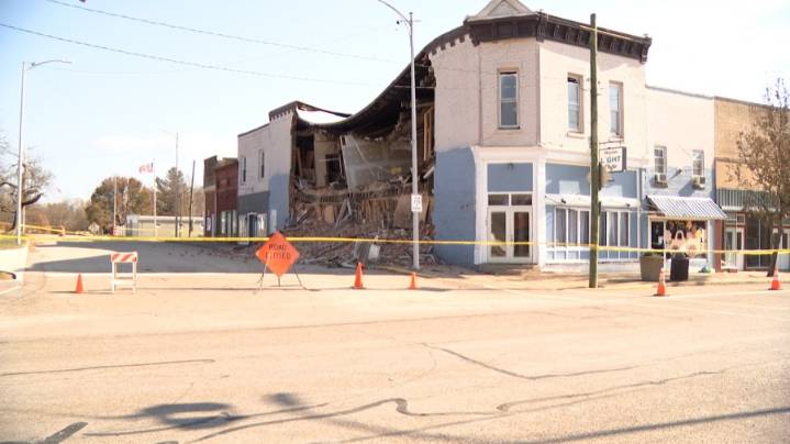 Winslow collapse cleanup on hold as assessments continue