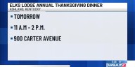 Elks Lodge annual Thanksgiving dinner