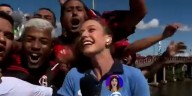 Escándalo en Brasil por la agresión en vivo a una periodista que estaba rodeada por hinchas del Flamengo: “Es lamentable”