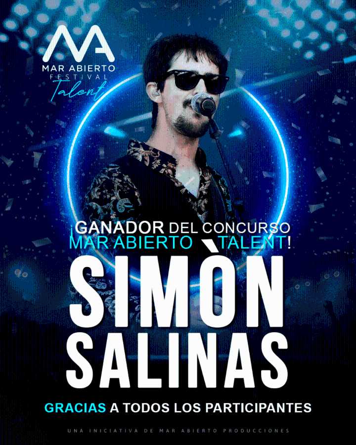 El cantante Simón Salinas gana el concurso Mar Abierto Festival Talent