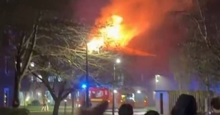 Warwick fire rips through university halls as horrified students flee