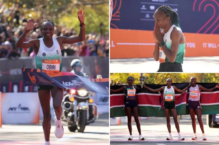 Hellen Obiri of Kenya sets record and wins the 2025 NYC Marathon