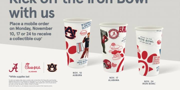 Limited edition ‘Road to the Iron Bowl’ cups to be available at Birmingham