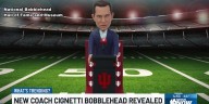 Talking bobblehead of IU football coach Curt Cignetti unveiled
