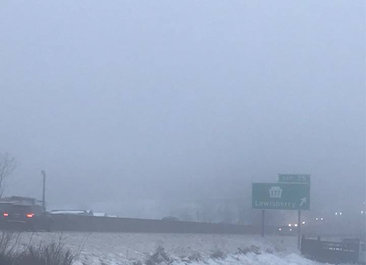 Fog and black ice pose overnight travel hazards in central Pa