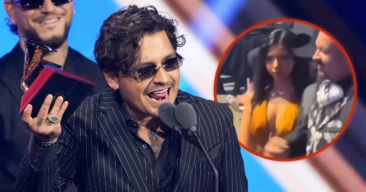 Captan a Ángela Aguilar furiosa con Nodal por ignorarla en los Latin Grammy