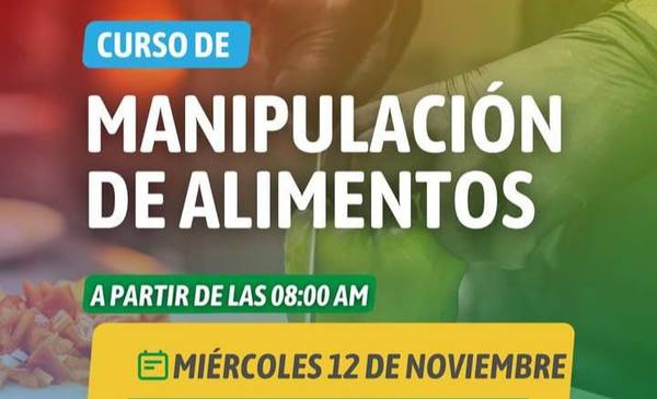 Este miércoles se habilitan las inscripciones online para el curso de manipulación de alimentos
