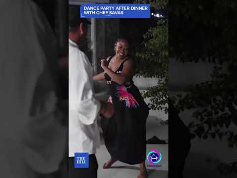 Dance party after dinner with Chef Savas