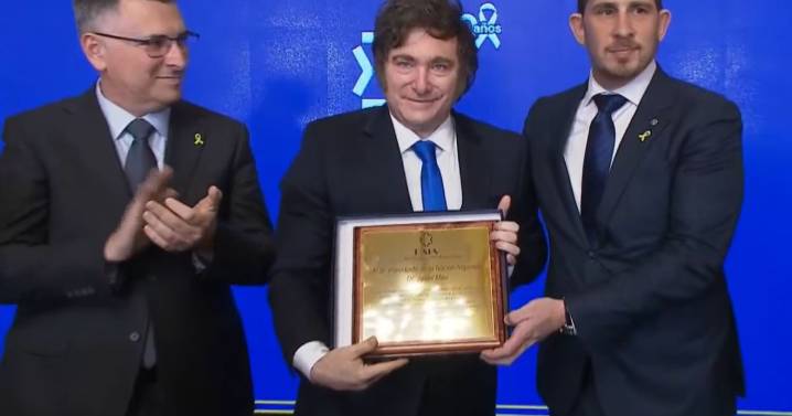 Javier Milei fue reconocido en la DAIA por su apoyo a Israel: «Tolerancia cero con el antisemitismo»