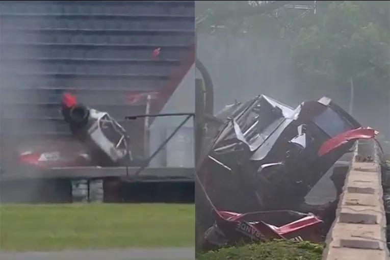 Terrible accidente en el Top Race: auto salió despedido y chocó contra la tribuna
