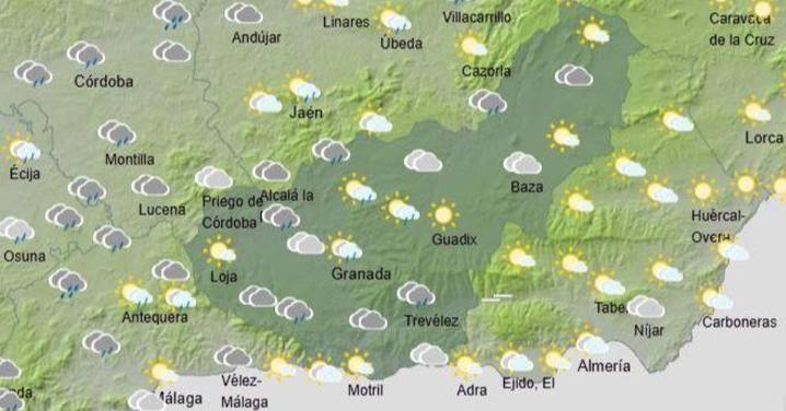 Tiempo Granada | Bajón térmico y 51 municipios en aviso por fuertes lluvias este viernes