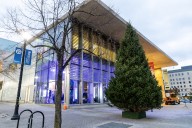See Grand Rapids’ 37-foot Christmas tree up for the 2025 holiday season