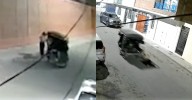 Chiclayo: Tres sujetos en mototaxi arrastran y golpean a un mujer tras robarle su celular