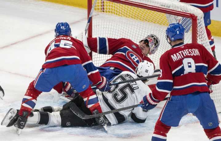 Kings score three quick goals in second period, beat Canadiens 5