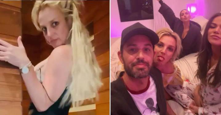 Britney Spears Spends 'Calabasas Nights' In Bed With Kim And Khloé Kardashian