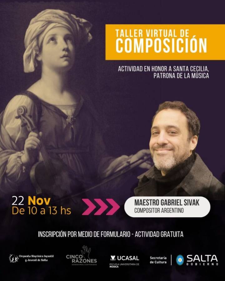 Compositor argentino radicado en Francia dictará taller gratuito de composición musical en Salta