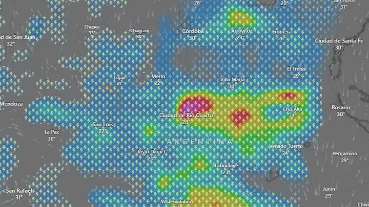 Río Cuarto y todo el sur cordobés bajo alerta naranja por tormentas fuertes para esta noche