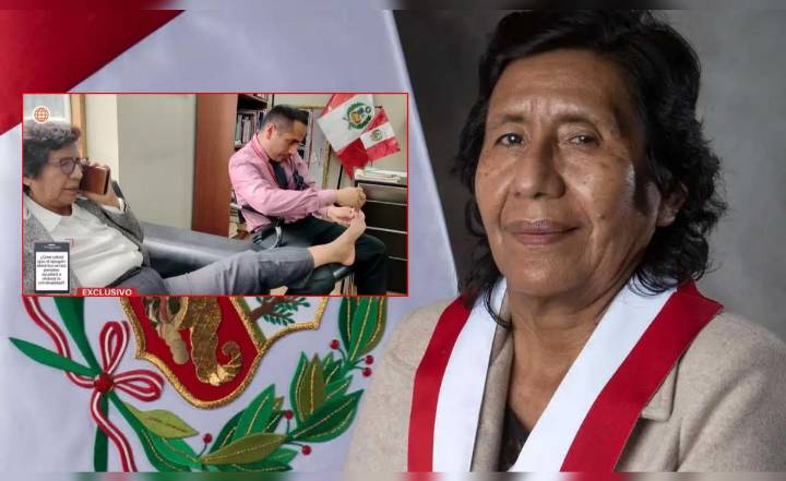 Comisión de Ética evaluará denuncia contra Lucinda Vásquez este lunes tras ser captada cuando su asesor le corta las uñas