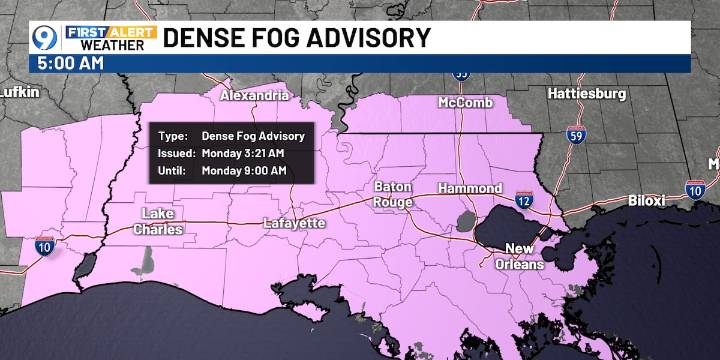 Morning fog and afternoon warmth continues