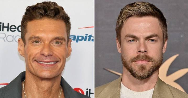 Derek Hough Sets the Record Straight After Ryan Seacrest's 'Jumping' Claims on 'Celebrity Wheel of Fortune'