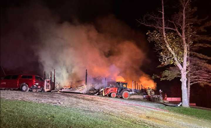 Crews Battle Massive Overnight Fire on Jester Hill Road in Ross...