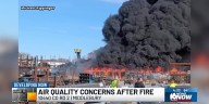 Air quality concerns arise after large fire at tire recycling facility near Middlebury