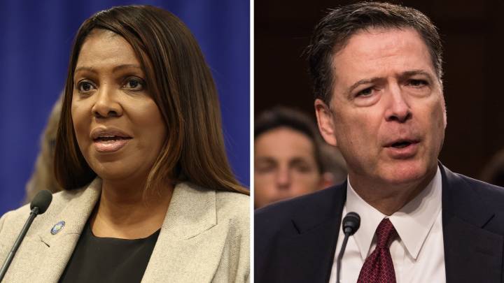 James Comey, Letitia James cases dropped over Trump prosecutor Halligan
