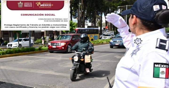 Nueva multa para motociclistas que viajan con niños en Edomex: ¿Por qué aplica y cuánto cuesta?