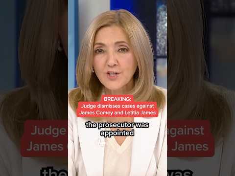 BREAKING: Judge dismisses cases against James Comey and Letitia James