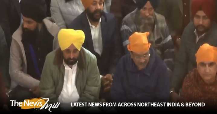 Punjab CM Bhagwant Mann, Kejriwal attend ‘Kirtan Darbar’ at Gurdwara in Srinagar