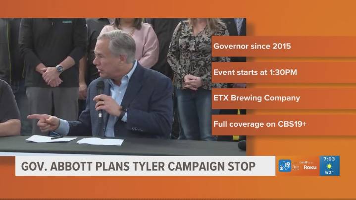 Gov. Abbott makes 2026 campaign stop in Tyler