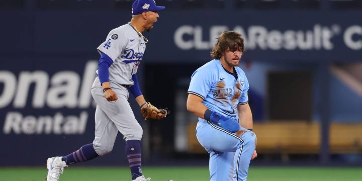 Addison Barger out at second base to end World Series Game 6