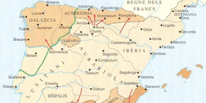 Se escenifica la fractura territorial del reino visigótico hispánico