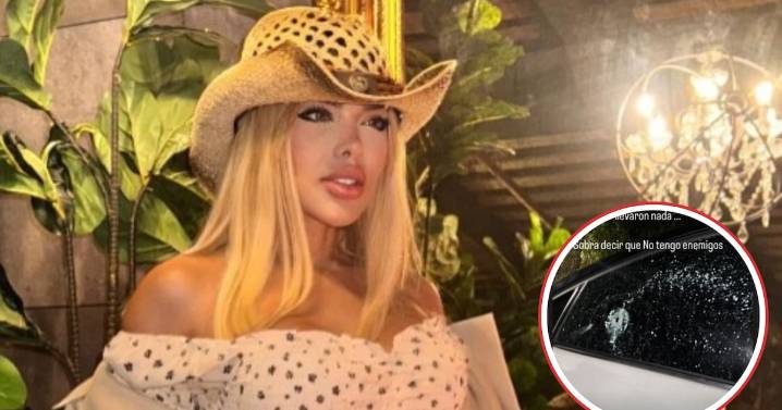 La “Barbie colombiana” publicó imágenes del atentado contra su vehículo