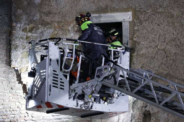Rescued worker dies after 11 hours trapped within partially collapsed medieval tower in Rome