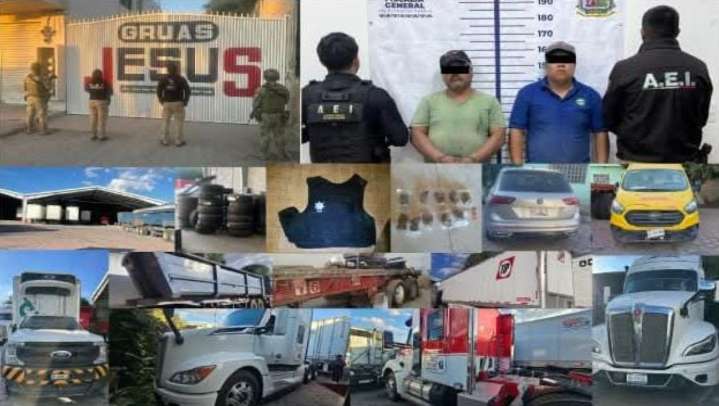 Ofrecían grúas, pero tenían autos robados, droga y equipo táctico en su poder