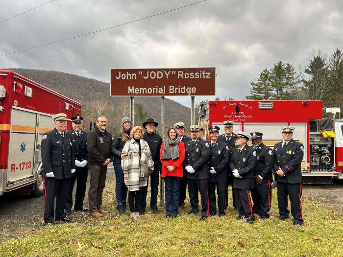 Hinchey, Oberacker dedicate Chief John “Jody” Rossitz Memorial Bridge