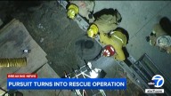 Chase suspect falls down deep hole at Lincoln Heights construction site