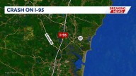 Open-road tolling lanes shut down on I-95 South in Hampton after crash