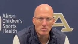 Akron basketball coach John Groce on 19-0 run in win vs Princeton