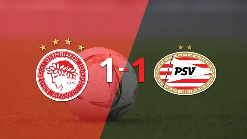 Champions League: PSV rescató un empate agónico frente a Olympiacos
